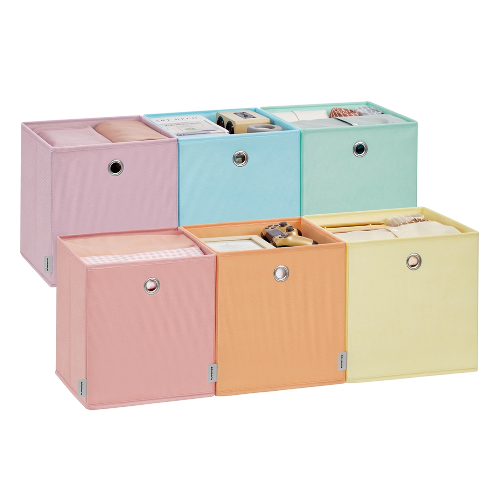 Set of 6 Storage Cubes 30 x 30 x 30 cm Fit Cube Storage Unit
