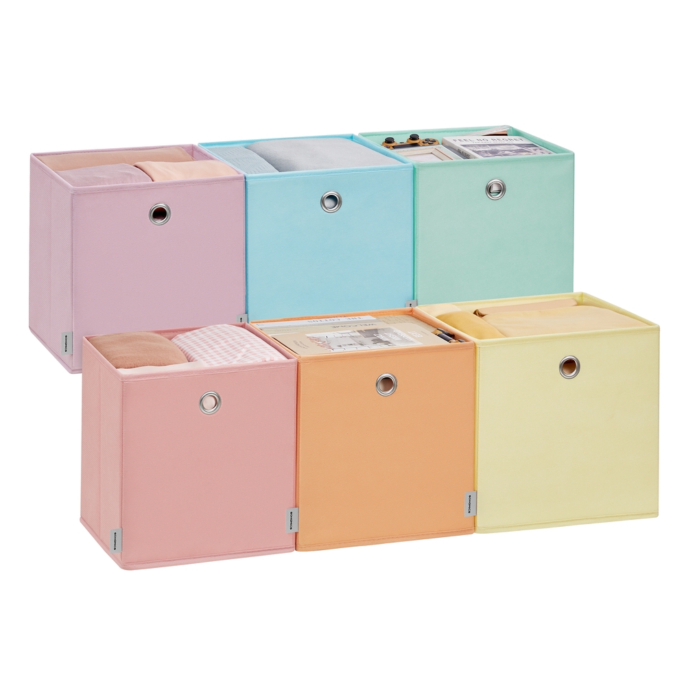 Set of 6 Storage Cubes 33 x 33 x 33 cm Fit Cube Storage Unit Set of 6 Storage Cubes 33 x 33 x 33 cm Fit Cube Storage Unit