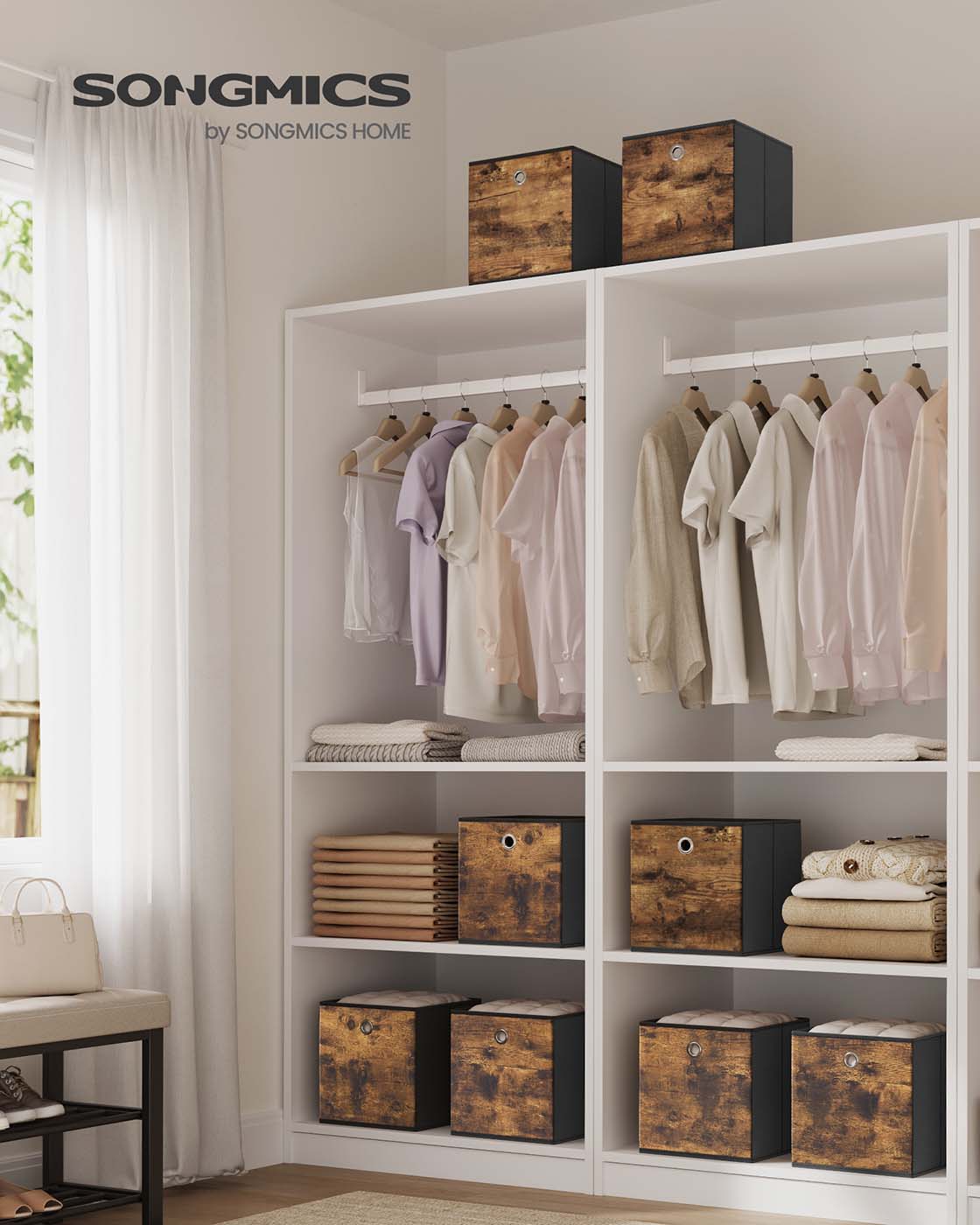 Foldable fabric storage cubes set Foldable fabric storage cubes set