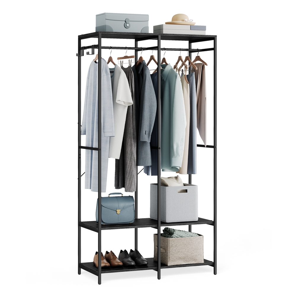 Portable Clothes Wardrobe Ebony Black