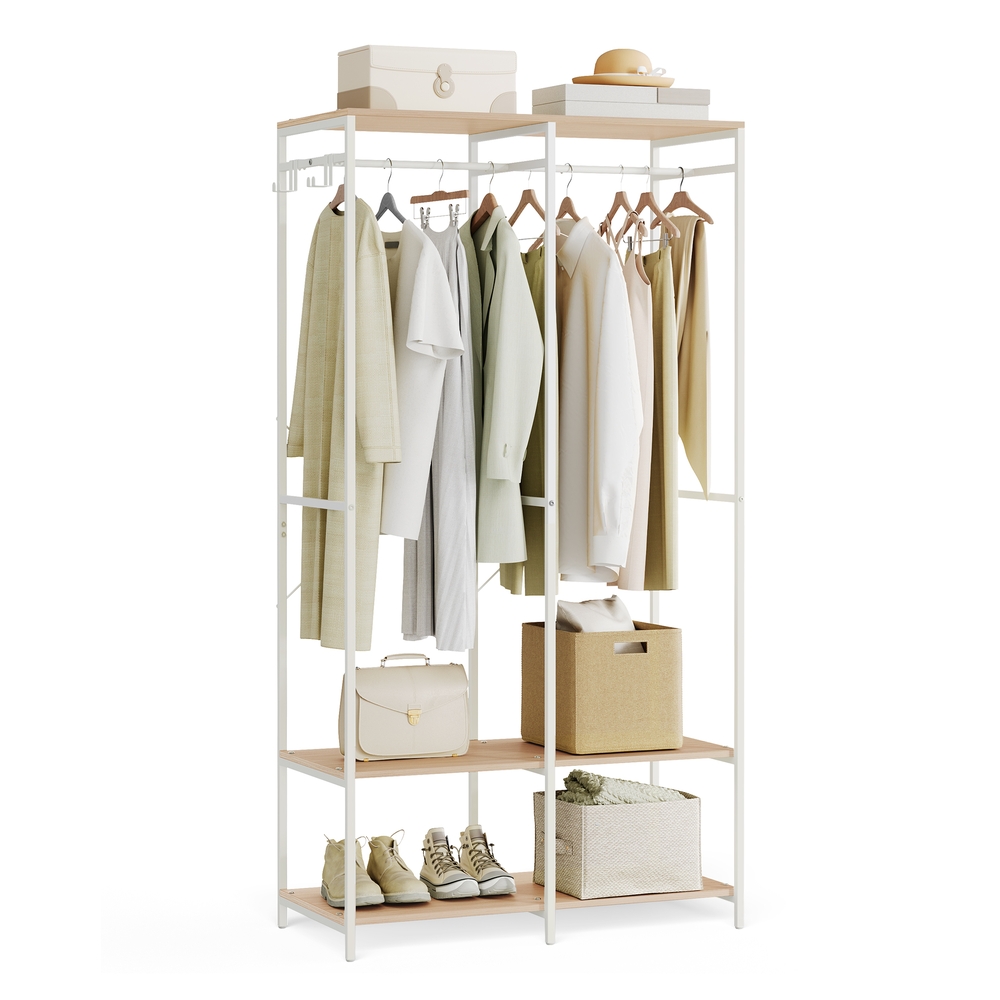 Portable Clothes Wardrobe Natural Beige