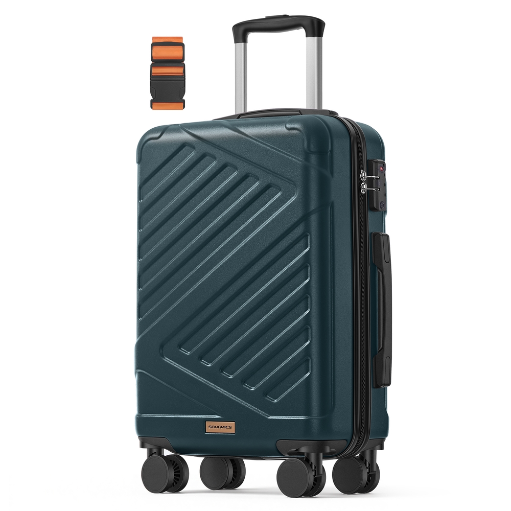 Hard Shell Suitcase Cabin 55 cm TSA Lock Spinner Wheels Slate Teal