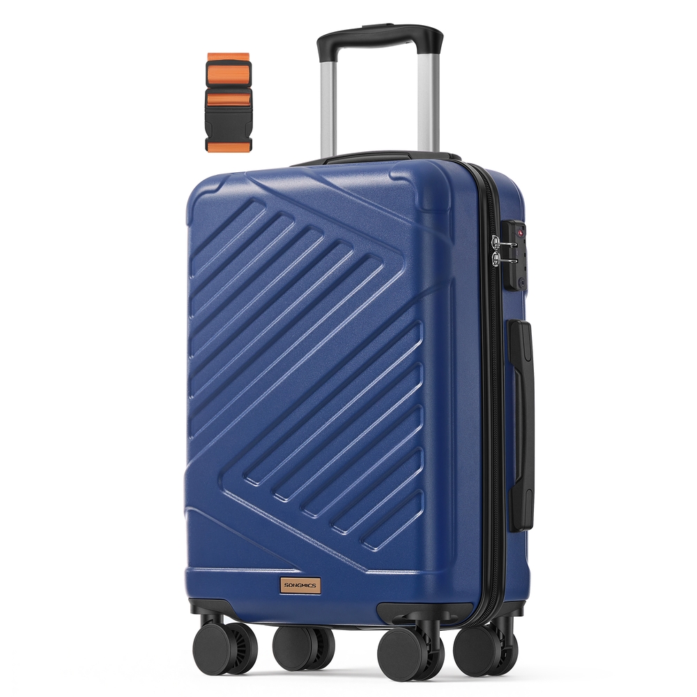 Hard Shell Suitcase Cabin 55 cm TSA Lock Spinner Wheels Bijou Blue