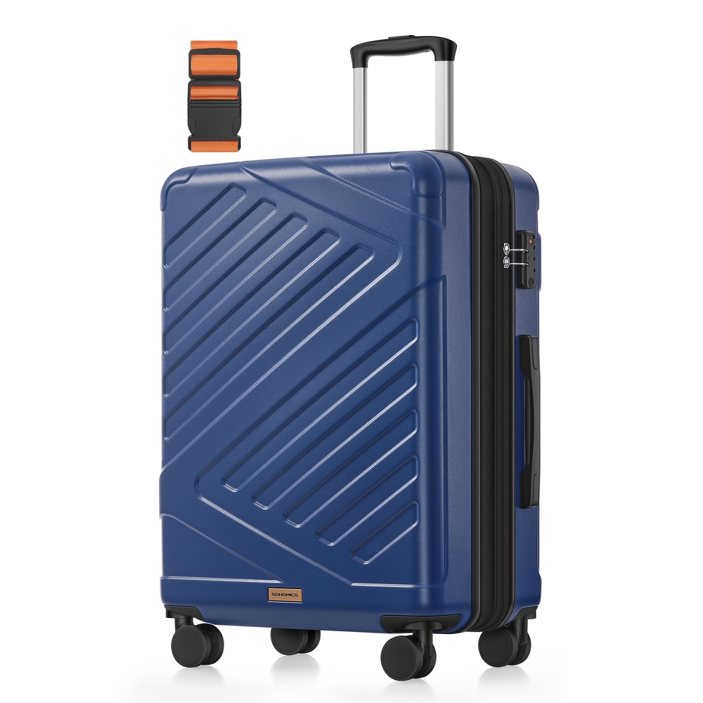 Hard Shell Suitcase Medium 65 cm TSA Lock Spinner Wheels Bijou Blue