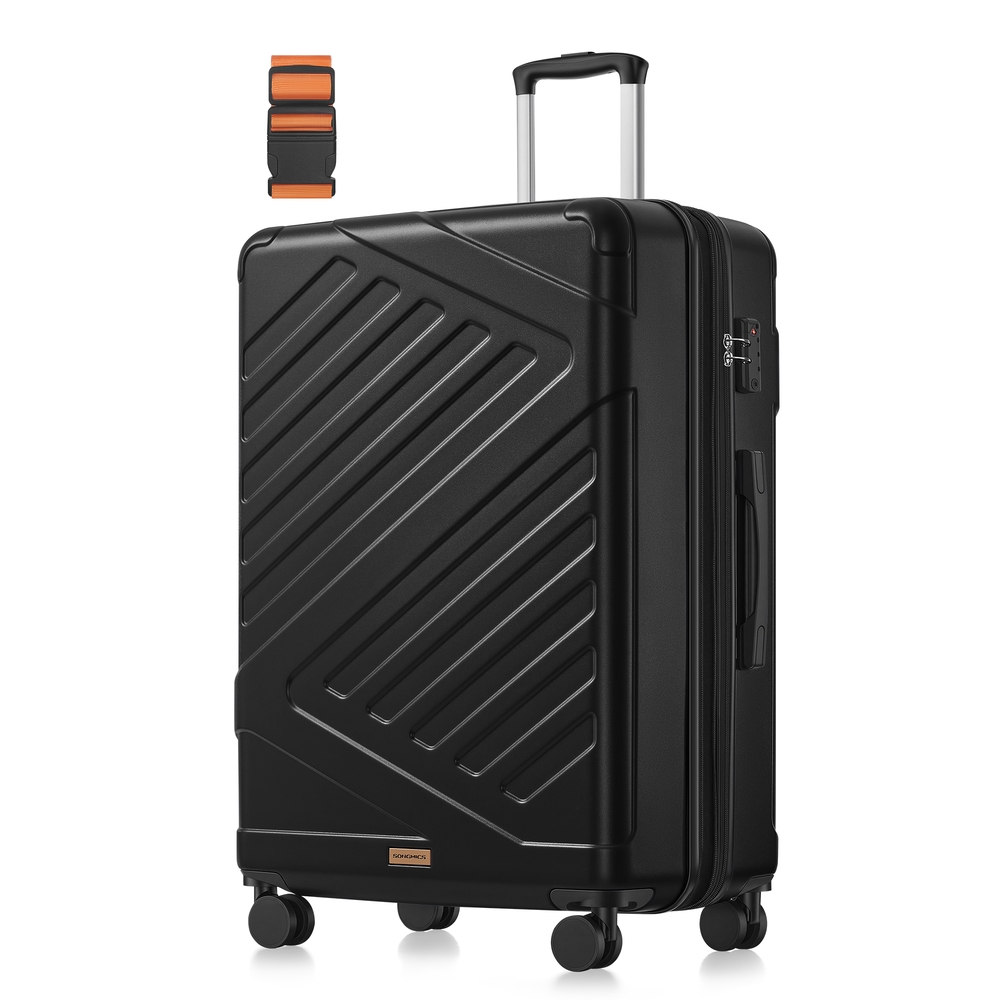 28 Inch Hard Shell Suitcase,Cabin Suitcase, Ink Black