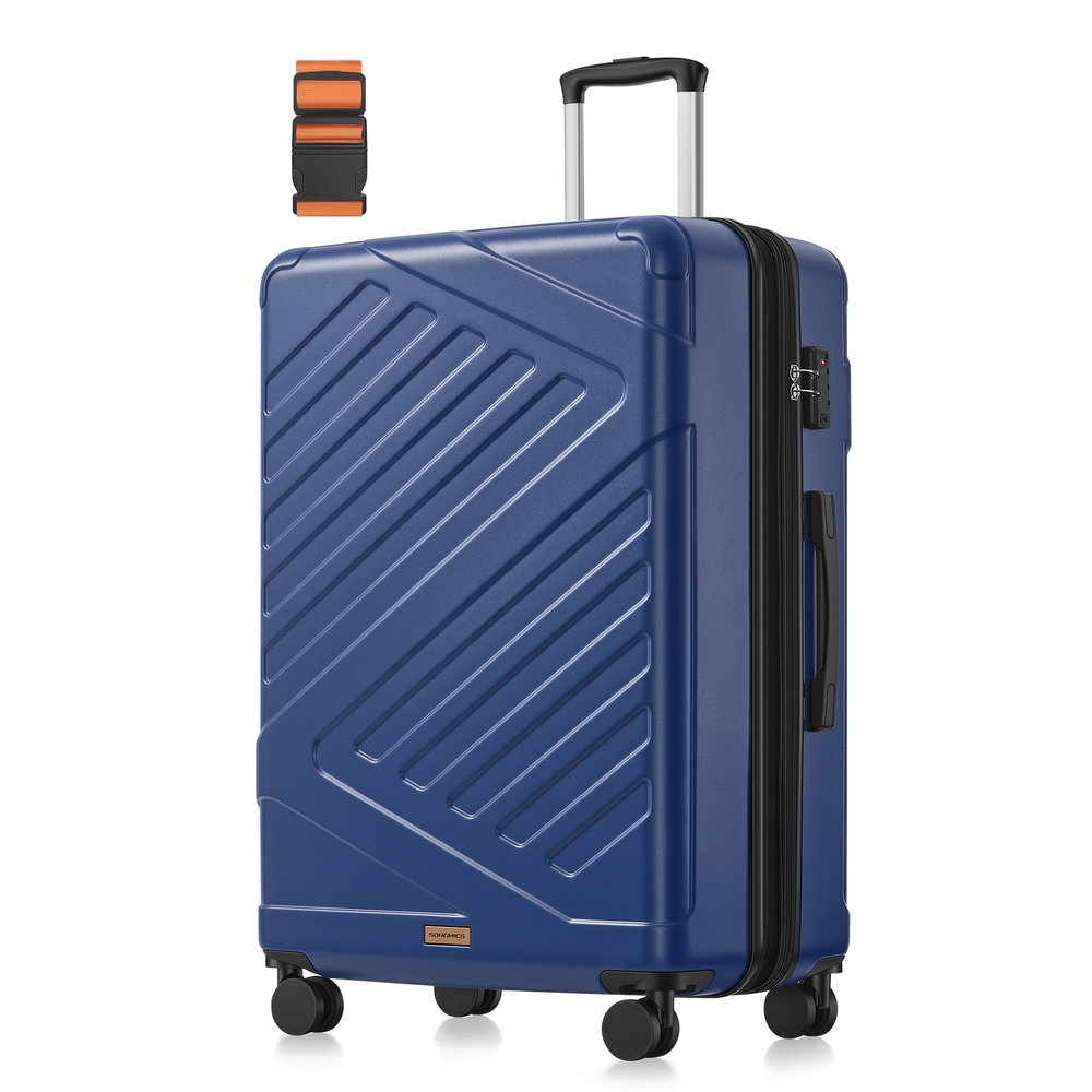 Hard Shell Suitcase Large 75 cm TSA Lock Spinner Wheels Bijou Blue