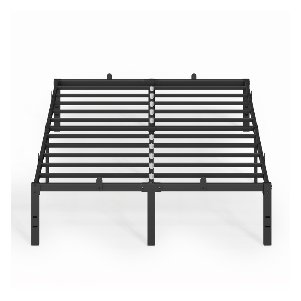 Double Metal Bed Frame 135 x 190 cm Ink Black