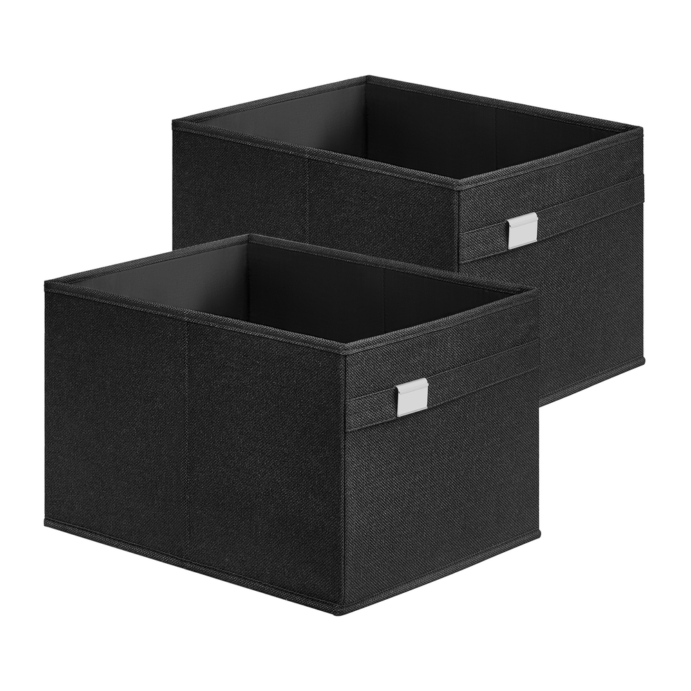 Set of 2 Foldable Storage Organisers Ink Black Set of 2 Foldable Storage Organisers Ink Black