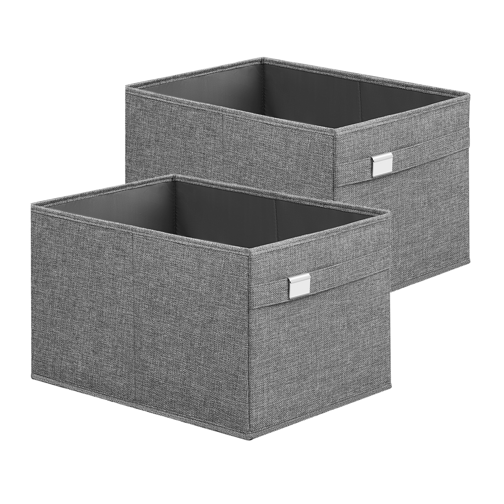 Set of 2 Foldable Storage Organisers Dove Grey Set of 2 Foldable Storage Organisers Dove Grey