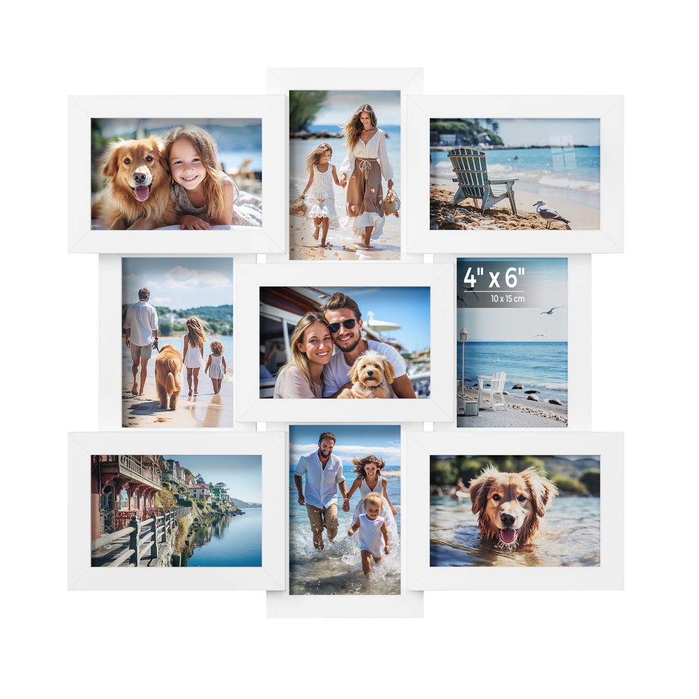 White Picture Frames Collage for 9 Photos White Picture Frames Collage for 9 Photos