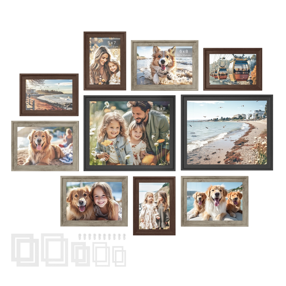 Picture Frames with 16 Mats and 12 Non-Trace Nails