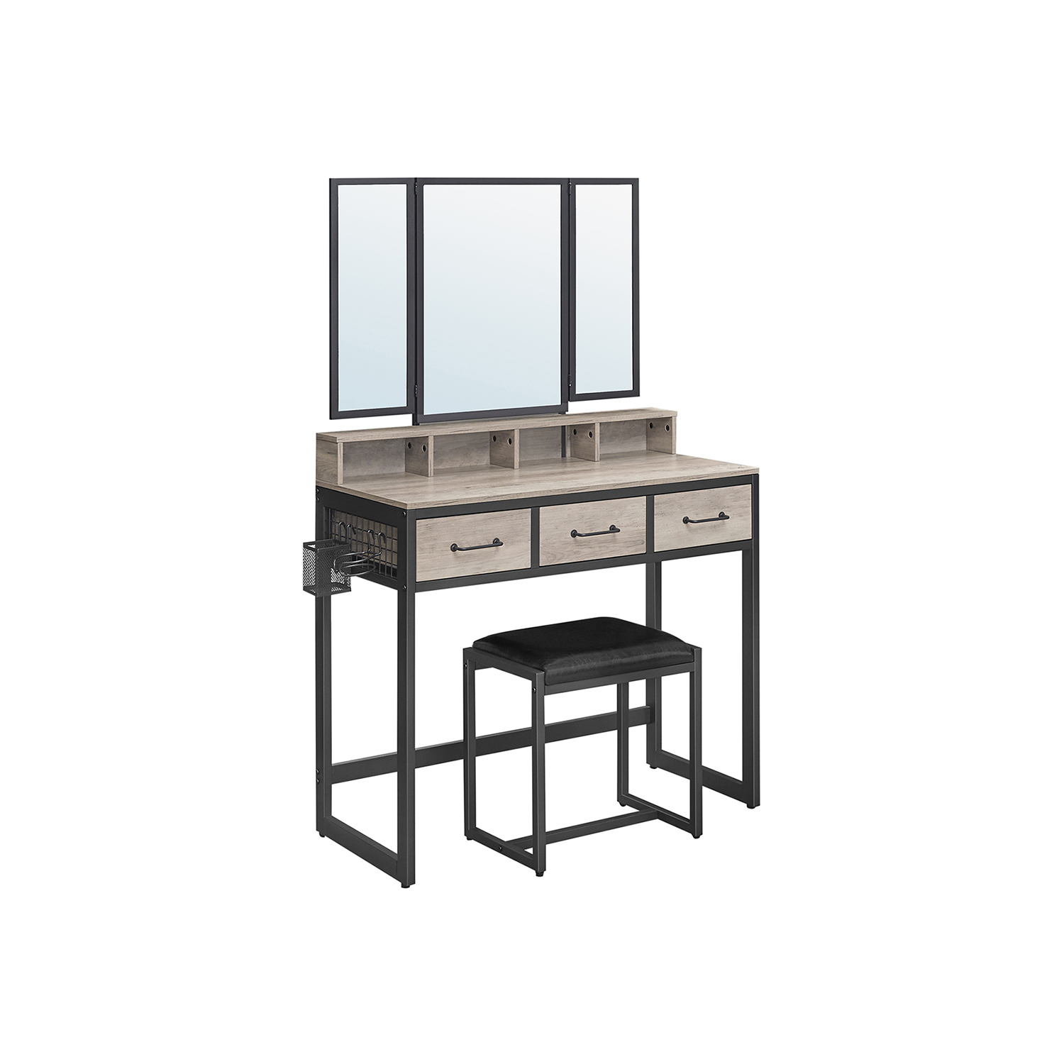 Dressing Table with Mirror and Stool