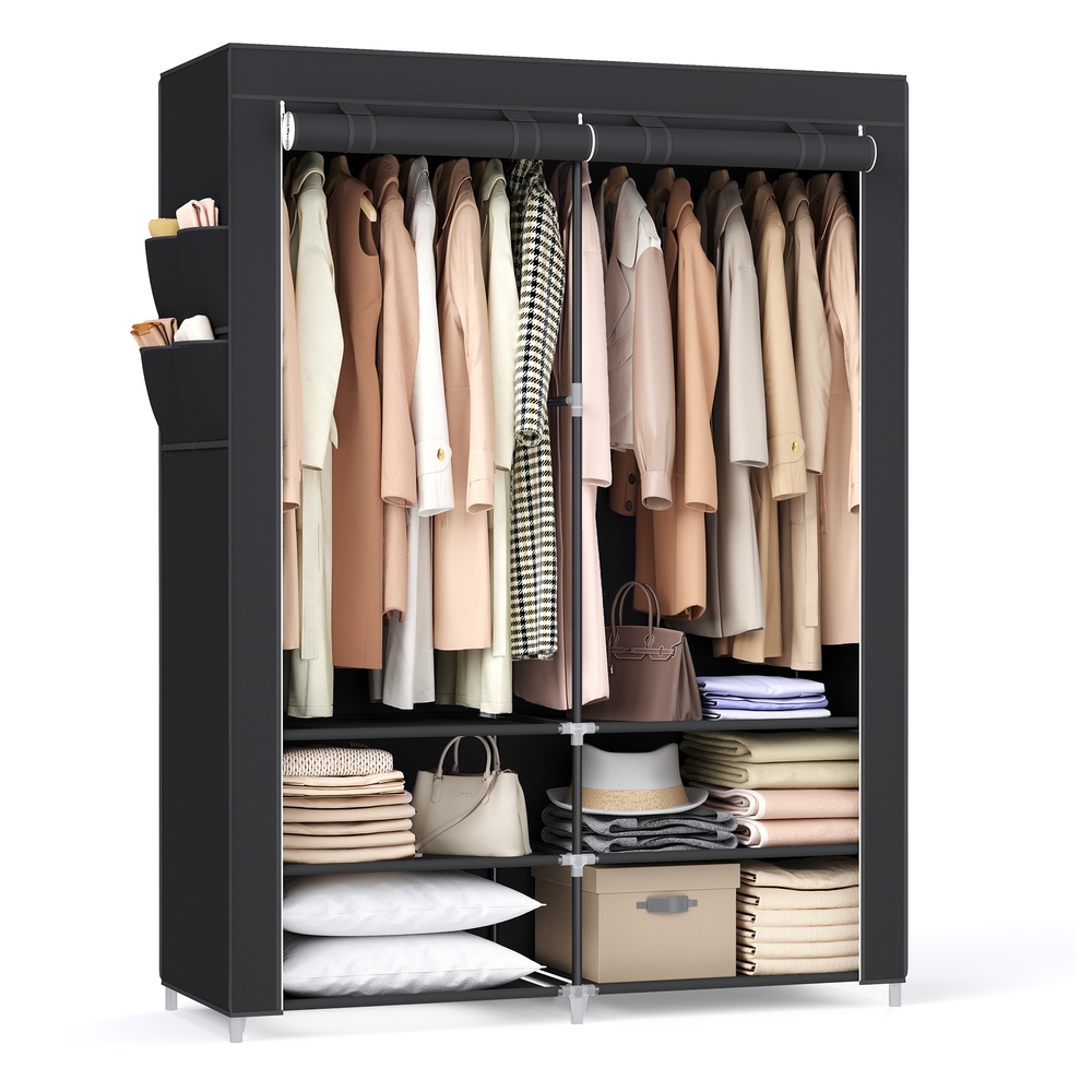 Portable Wardrobe with 2 Hanging Rails Portable Wardrobe with 2 Hanging Rails