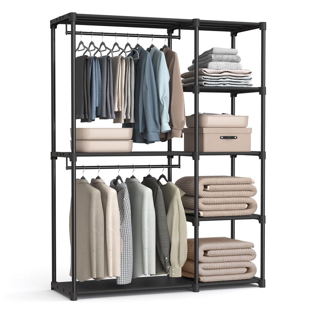 Foldable Wardrobe with Clothes Rails 43 x 124 x 182 cm