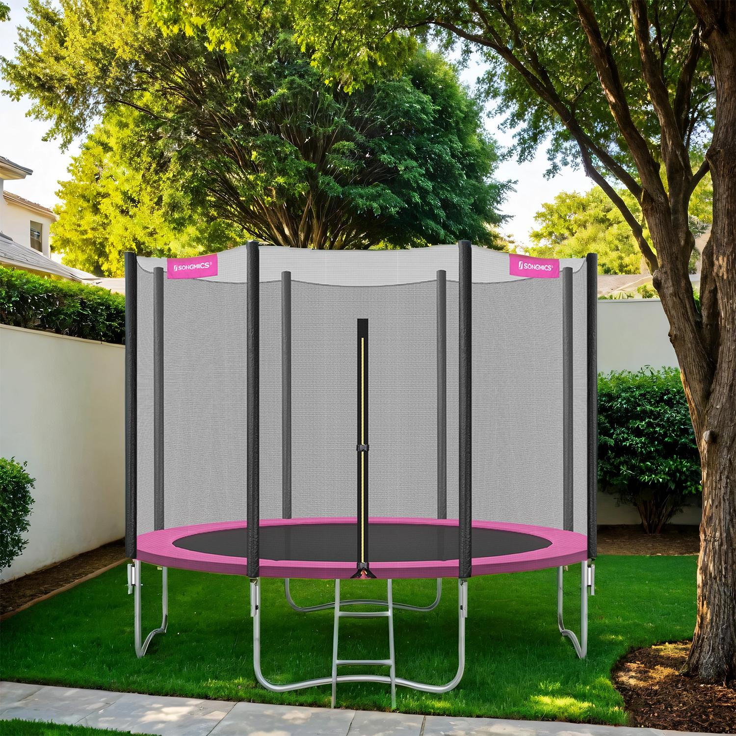 6 ft Kids Trampoline, 183 cm Trampoline with Enclosure Net, Safety Pad