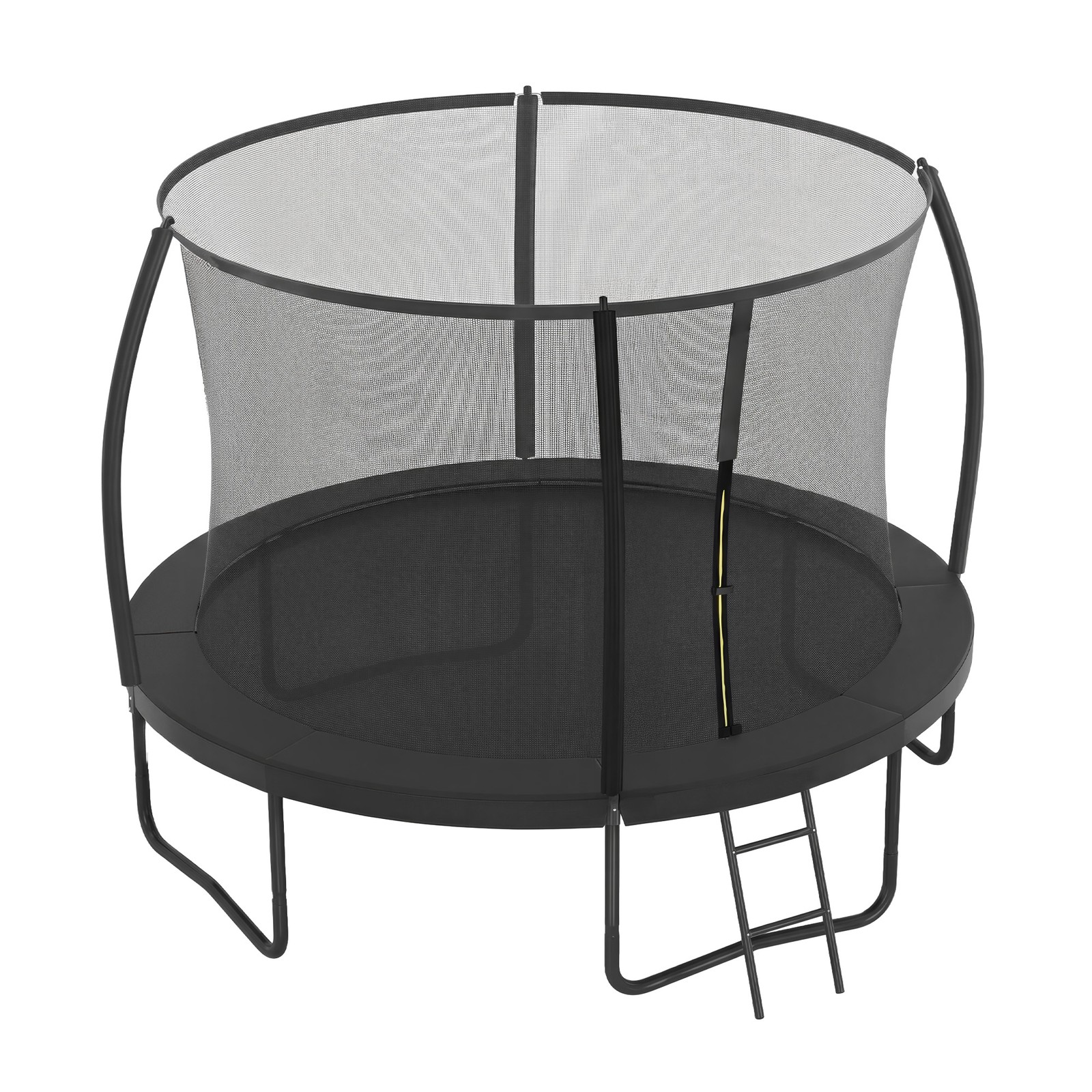 Outdoor Jumping Mat, 305 cm Diameter Trampoline for Kids with Safety Net, Black, 10ft Outdoor Jumping Mat, 305 cm Diameter Trampoline for Kids with Safety Net, Black, 10ft