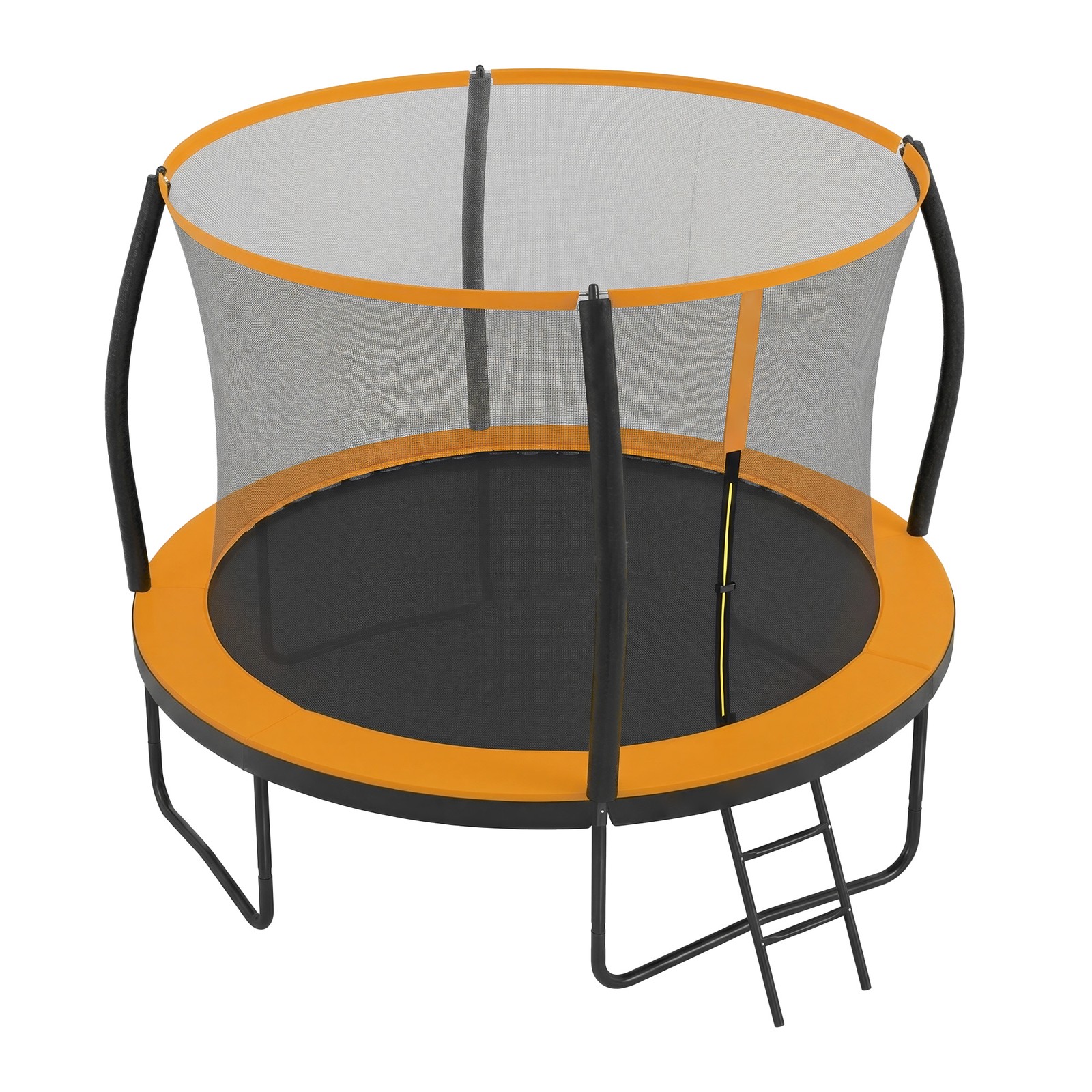 Outdoor Trampoline for Kids with Safety Net, Black + Orange, 10ft