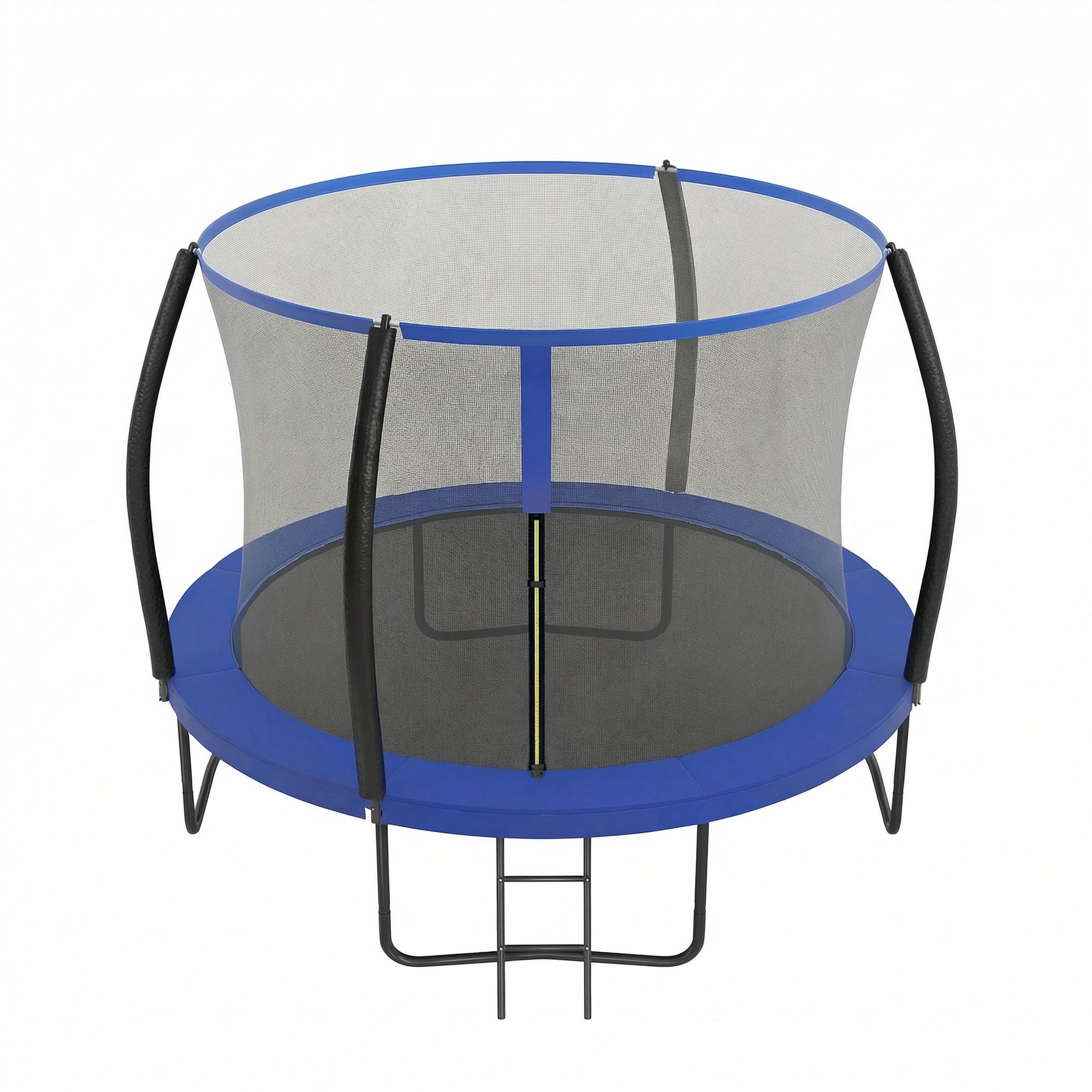 Outdoor Trampoline for Kids with Safety Net, Black + Blue, 10ft