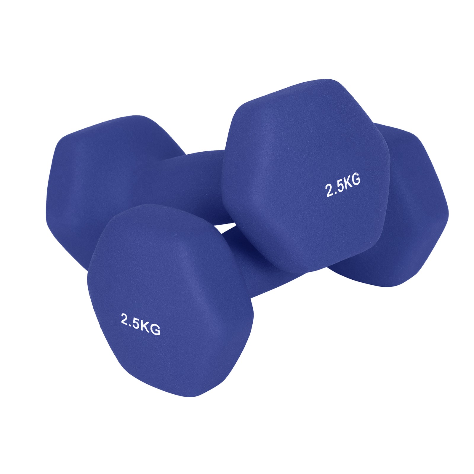 2 x 2.5 kg Set of 2 Neoprene Dumbbells, for Workout Fitness  Harbor Blue SYL65BU