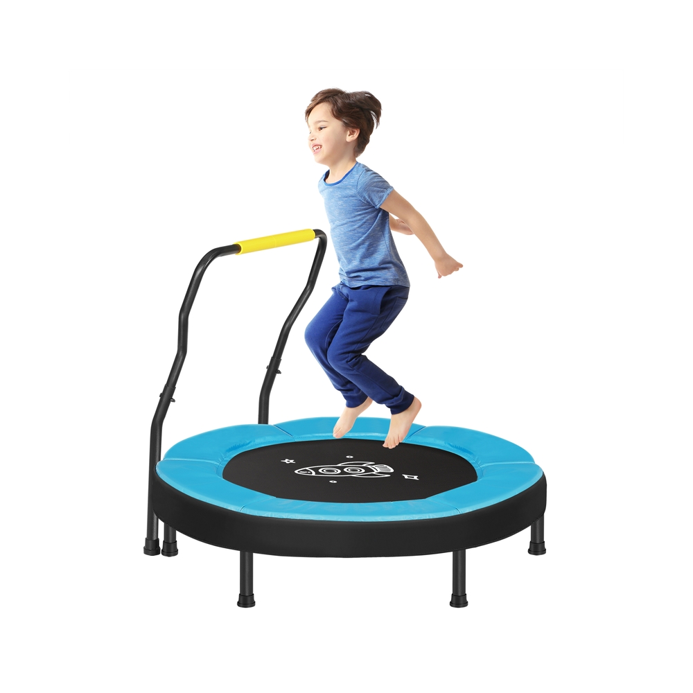 Mini Trampoline with Handlebar 3 ft 91.4 cm Dia. Blue