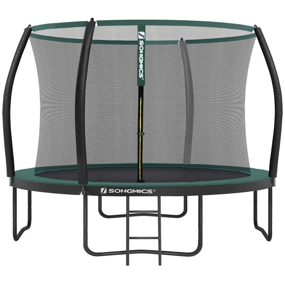 Children’s Trampoline with Safety Net, Ladder, 180 cm High, Green