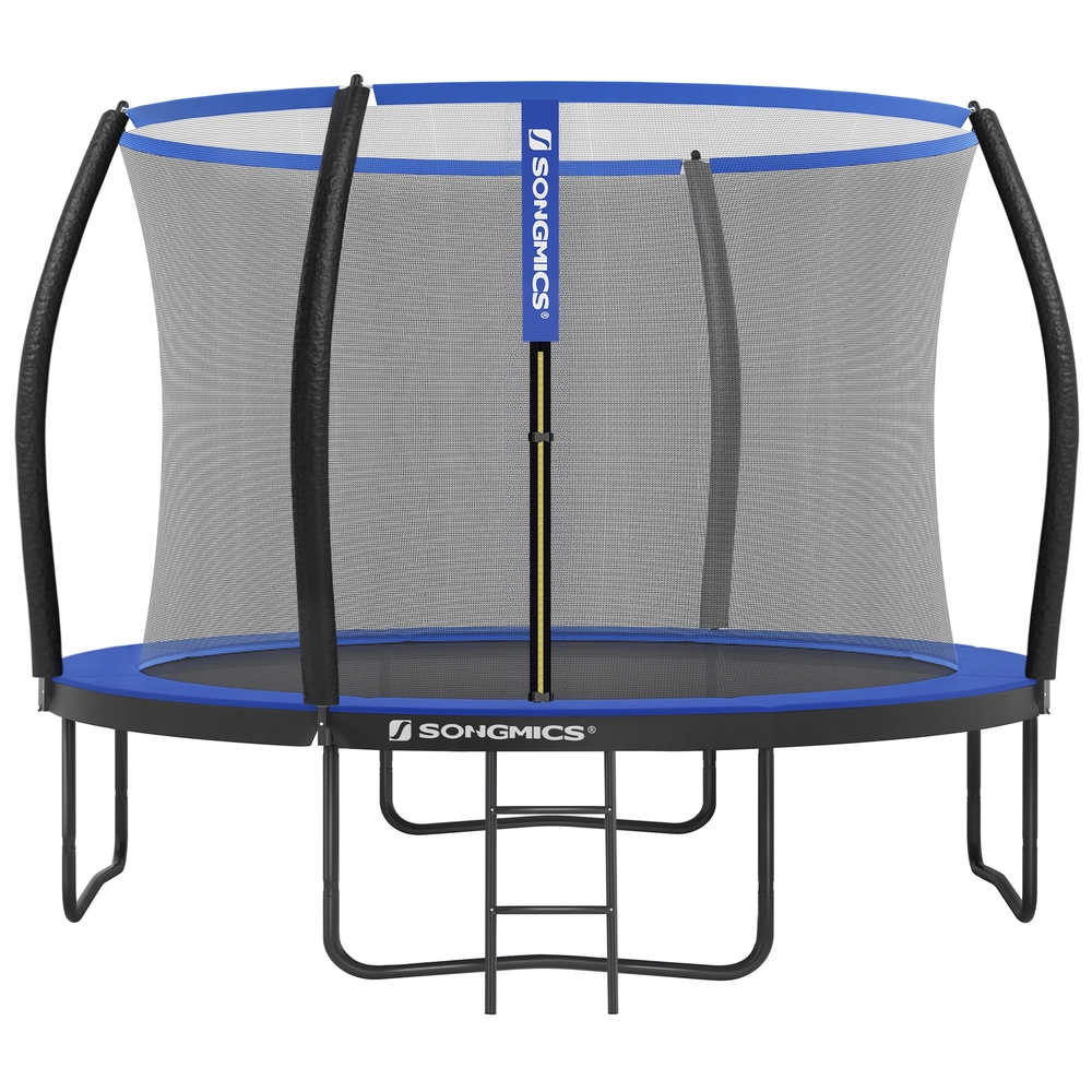 Children’s Trampoline with Safety Net, Ladder, 180 cm High, Blue