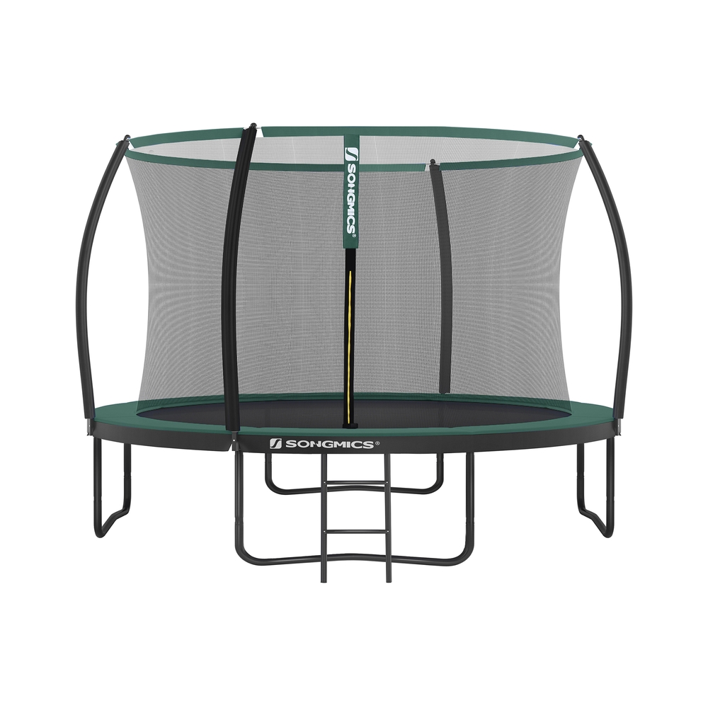 Children’s Trampoline with Safety Net, Ladder, 180 cm High, Green