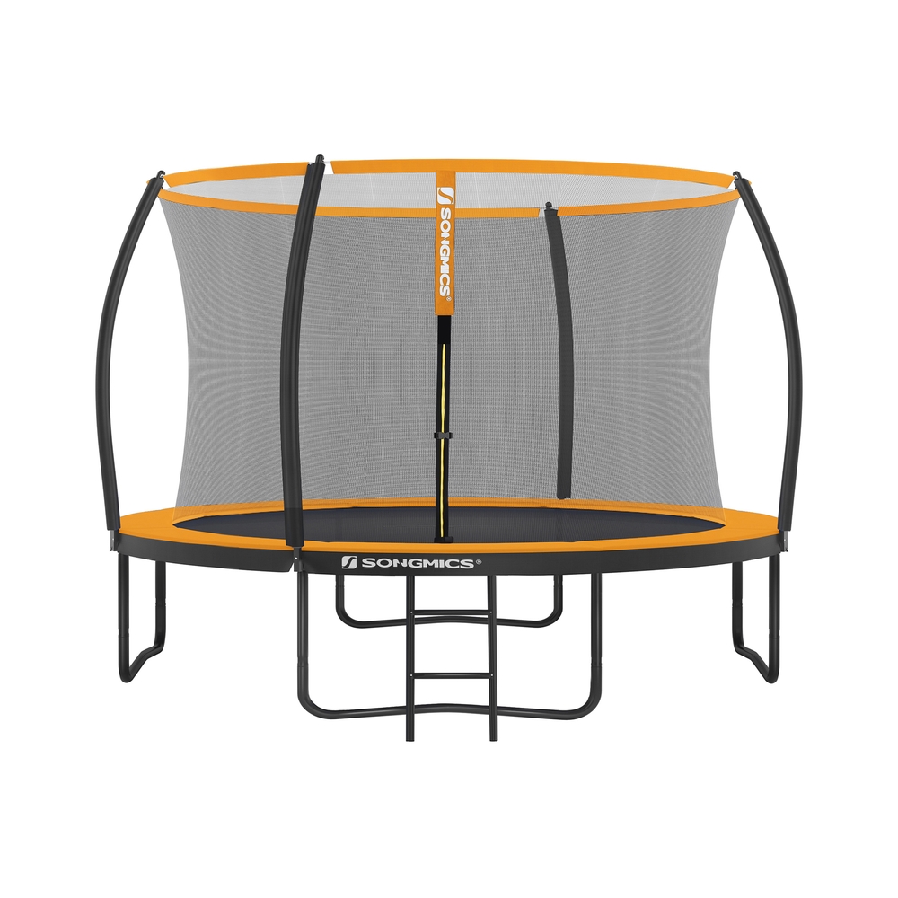Children’s Trampoline with Safety Net, Ladder, 180 cm High, Orange Children’s Trampoline with Safety Net, Ladder, 180 cm High, Orange
