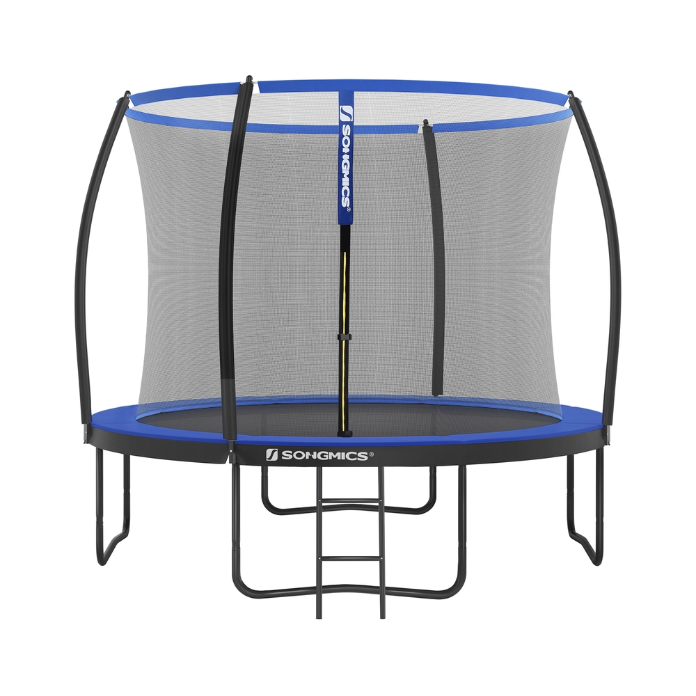 Children’s Trampoline with Safety Net, Ladder, 180 cm High, Blue