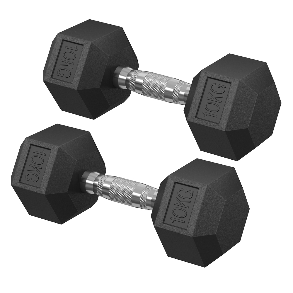 Dumbbell Set Pair of Hexagonal Dumbbells Weightlifting at Home