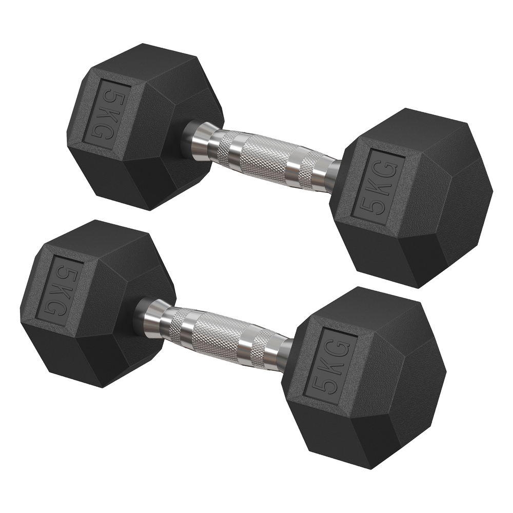 Dumbbell Set Pair of Hexagonal Dumbbells Weightlifting at Home