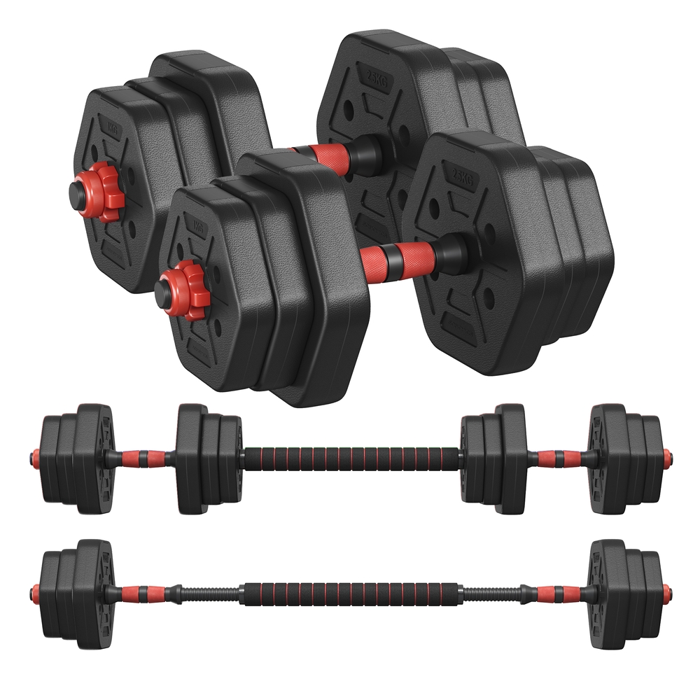 Dumbbell Sets 20 kg Weights Each with Connecting Bar