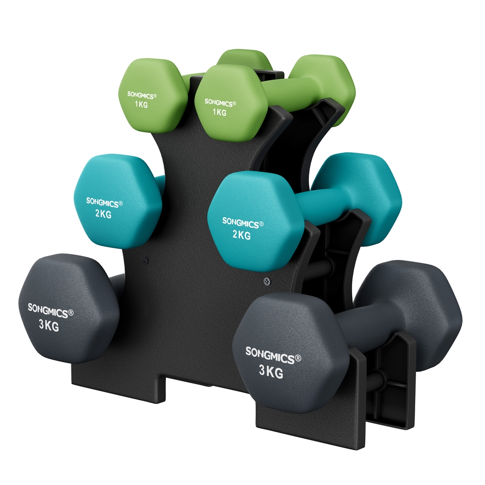Weight Lifting Dumbbell Kit with Storage Stand