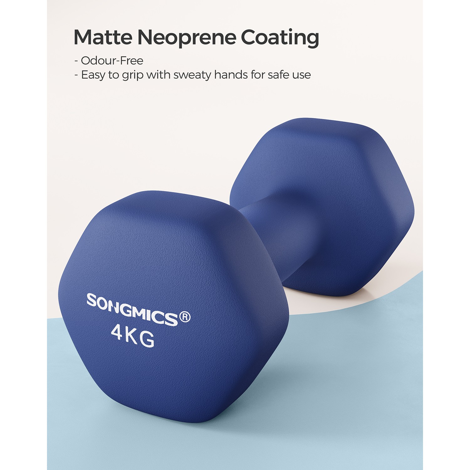 Set of 2 Dumbbells 2 x 4 kg Blue Set of 2 Dumbbells 2 x 4 kg Blue
