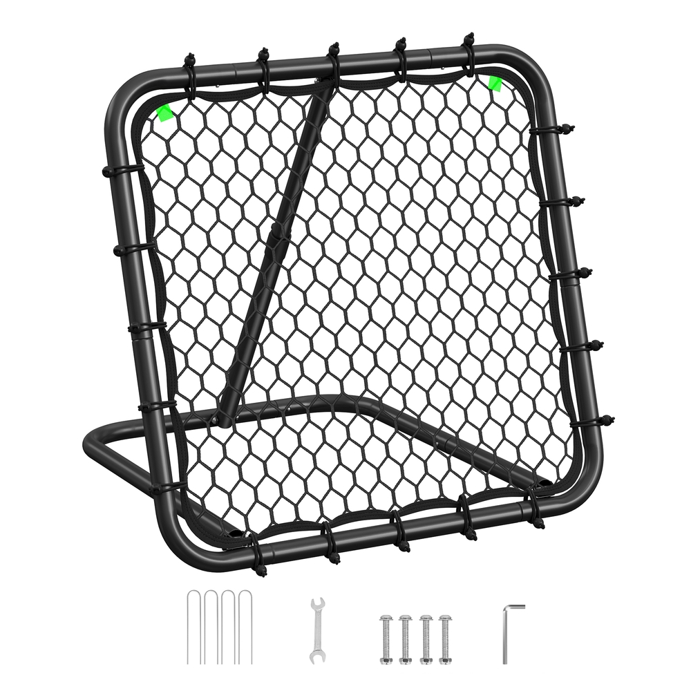 Football Rebounder Net for Kids Training and Practice Ink Black